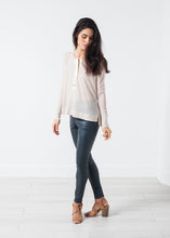 Load image into Gallery viewer, Elenaso Leather Trouser in Cool Grey